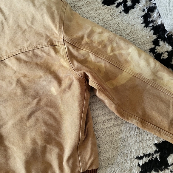 Vtg Carhartt J13 BRN Santa Fe Western Jacket Red Quilted Lined Large Brown Read - Picture 11 of 11